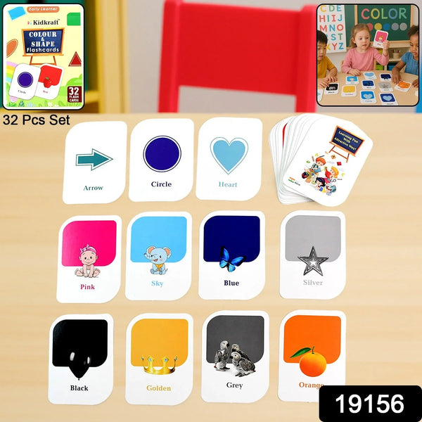 Kidkraft Early Learner 32 - Piece Color & Shape Flashcard Set - Justgrabit Inc.