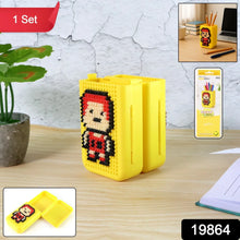 DIY Pixel Art Pen Stand with Building Block Set - Justgrabit Inc.
