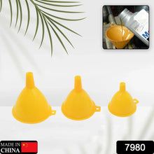 Multipurpose Funnel 3 Size Small , Medium & Big Plastic Funnel For kitchen and laboratory Use (3 Pc Set) - justgrabit.in | Just Grab It
