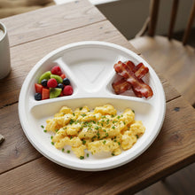 Vegnar 4 Compartment Disposable Food Serving Plate Set (10 Pc) - justgrabit.in | Just Grab It