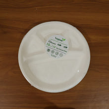 Vegnar 4 Compartment Disposable Food Serving Plate Set (10 Pc) - justgrabit.in | Just Grab It