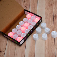 Red LED Tealights Smokeless Flameless Candles for Home Decor, Diwali (24 Pcs) - justgrabit.in | Just Grab It