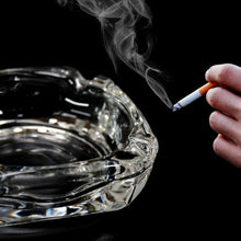 Glass Brunswick Crystal Quality Cigar Cigarette Ashtray Round Tabletop for Home Office Indoor Outdoor Home Decor - justgrabit.in | Just Grab It