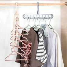 9 Hole Plastic Hanger Hanging hook Indoor Wardrobe Clothes Organization Storage Balcony Windowsill Suit Racks - justgrabit.in | Just Grab It