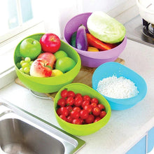 Kitchen Plastic big Rice Bowl Strainer Perfect Size for Storing and Straining - Justgrabit Inc.