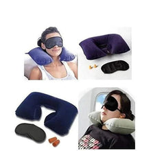 3in1 Air Travel Kit with Pillow, Ear Buds & Eye Mask - Justgrabit Inc.