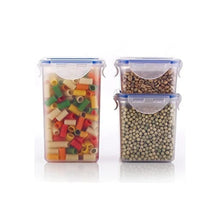 Rectangle Food Storage Containers: Airtight, Leak - Proof Lids (3 - Pack, Clear ABS) - Justgrabit Inc.