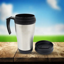 Stainless Steel Vacuum Glass Insulated Glass Coffee Cups, Tumbler (With Lid & Handle / 1 pc) - Justgrabit Inc.