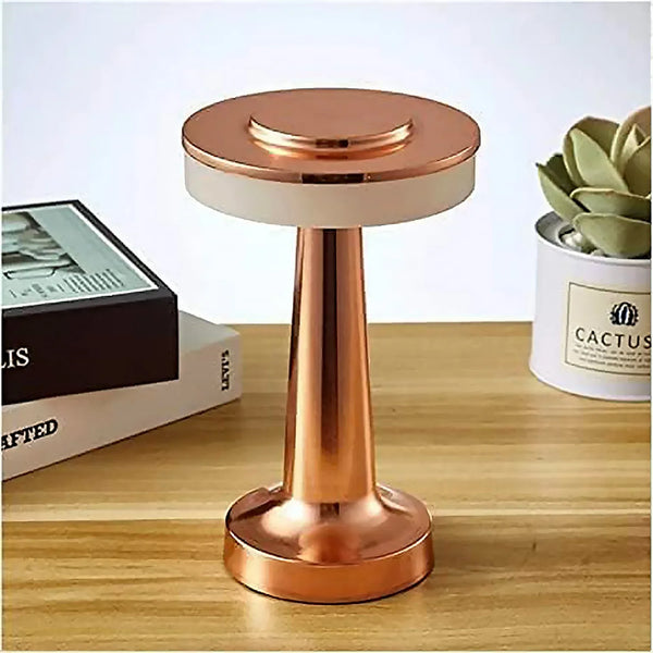 Touch LED Metal Desk Lamp – USB Rechargeable, 3 Colors/Brightness Levels, Dimmable Eye Protection (1 Pc) - justgrabit.in | Just Grab It
