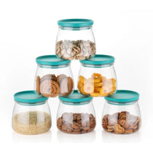 Matka Shaped Jar with Air Tight & Leak Proof Lid (Multicolour) (Set of 6) (900Ml) - Justgrabit Inc.