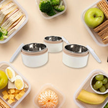 Ganesh Smart Stack 3 Layer Portable Lunch Box Stainless Steel Airtight Leak - Proof Lunch Box for Office, School, Picnic: Color May Vary (3 Layer) - justgrabit.in | Just Grab It