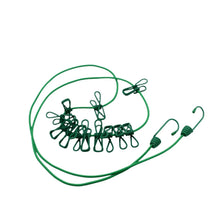 Elastic Cloth Drying Rope with 12 Metal Clip Portable Clothes line For Home & Travel - justgrabit.in | Just Grab It