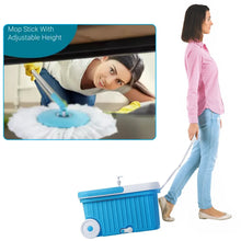 Sporty Plastic Spin Mop with Bigger Wheels and Plastic Auto Fold Handle for 360 Degree Cleaning. - Justgrabit Inc.