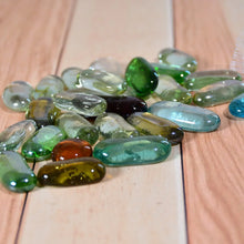 Glass Gem Stone, Flat Round Marbles Pebbles for Vase Fillers, Attractive pebbles for Aquarium Fish Tank. - Justgrabit Inc.