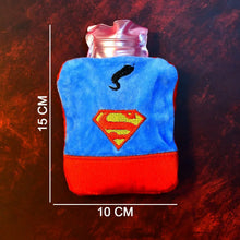 Superman Print Small Hot Water Bag with Cover for Pain Relief - Justgrabit Inc.
