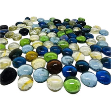 Glass Gem Stone, Flat Round Marbles Pebbles for Vase Fillers, Attractive pebbles for Aquarium Fish Tank. - Justgrabit Inc.