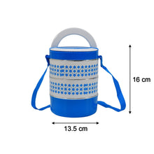 3 layer Adjustable Insulated Tiffin Set of 1, Blue 3 Containers Lunch Box - justgrabit.in | Just Grab It