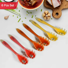 Silicone Kitchen Utensil Set - 6 - Piece Heat - Resistant Non - Stick Cooking Spoons - justgrabit.in | Just Grab It