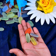Glass Gem Stone, Flat Round Marbles Pebbles for Vase Fillers, Attractive pebbles for Aquarium Fish Tank. - Justgrabit Inc.