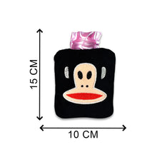 Black Small Hot Water Bag with Cover for Pain Relief - Justgrabit Inc.