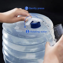 Outdoor Camping Collapsible Portable Water Container with Carry Handle Tap Valve Large Food Grade - justgrabit.in | Just Grab It