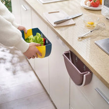 Wall Mounted Hanging Trash Can With Adhesive Hook, Garbage Bin for Kitchen Cabinet Door, Small Collapsible Foldable Waste Bins, Hanging Trash Holder for Bathroom Bedroom Office Car, Portable (1 Pc) - Justgrabit Inc.