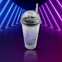 LED Glow Light, Design Printed Insulated Double Wall Plastic Tumbler Cups With Straws 13oz Theming Astronaut in Space Travel Tumbler Freezer Mug Drinking Cups for Boys and Girls School/Tuition/Gym/ Picnic (Pack Of 1) - justgrabit.in | Just Grab It