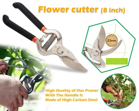 Garden Shears Pruners Scissor, flower cutter (8 inch) - justgrabit.in | Just Grab It