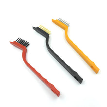 3pc Mini Wire Brush Set Brass Nylon Stainless Steel Bristles Household Cleaning Brush for Gas Stove, Smoke Machine Tool Burner Tiles Tap Rust Removal Welding Slag Dirt & Paint Scrubbing (3 Pcs Set) - justgrabit.in | Just Grab It