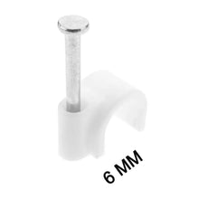 100 Pc 6 MM Cable Clip used in all kinds of wires to make them stuck and holded in walls etc. - Justgrabit Inc.