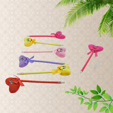 Cute Cartoon Shape & Heart Design Facy Writting Pen Attached Rattle | Ball Pen Smooth Writing For Wedding , Events & Multiuse Pen Best Pen l Use for Kids (12 Pcs Set Mix Design & Color) - Justgrabit Inc.