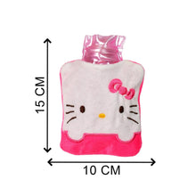 Pink Small Hot Water Bag with Cover for Pain Relief - Justgrabit Inc.