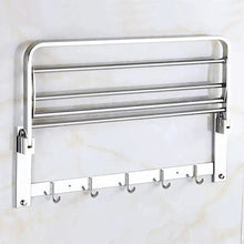 Stainless Steel Folding Towel Rack Cum Towel Bar 18 Inch - Justgrabit Inc.