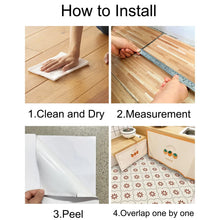 Peel and Stick Floor Tiles Kitchen / Bathroom Backsplash Sticker Detachable Waterproof DIY Tile Stickers for Wall Decoration Tiles Home Decoration (8x8 Inch / 10 Pcs Set) - justgrabit.in | Just Grab It