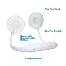 Hands - Free Wearable Neckband Fan - Justgrabit Inc.