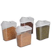Plastic Easy Flow Storage Jar with Lid (750ml, Set of 6) - Justgrabit Inc.