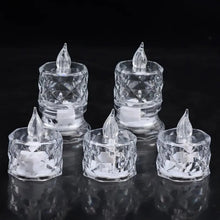 24 Pcs Flameless and Smokeless Decorative Acrylic Candles Transparent Led Tea Light Candle for Gifting, House, Diwali, Christmas, Festival, Events Decor Candles, Diwali - justgrabit.in | Just Grab It