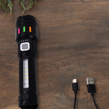Led Torch High Lumens Fast Charging Flashlight / Torch with Far & Near Zoom (1 Pc) - Justgrabit Inc.