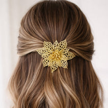 Glitter Flower Hair Clip Set (6 Pc Mix Color Set) - justgrabit.in | Just Grab It