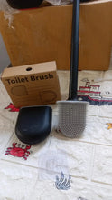 Silicone Toilet Brush with Holder Stand for Bathroom Cleaning - justgrabit.in | Just Grab It