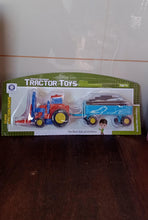 Plastic Tractor Toy Friction Powered Tractor with Bricks Trolley (1 Pc) - justgrabit.in | Just Grab It