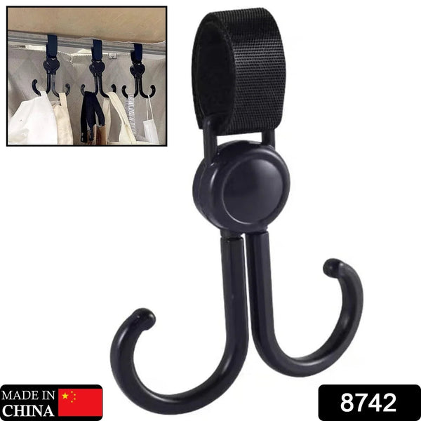 360° Rotating Multi - Purpose Baby Carriage Hook – For Strollers, Cars & More (1 Pc) - Justgrabit Inc.