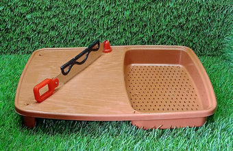 Thick Plastic Kitchen Chopping Cutting Slicing Tray with Holder - Justgrabit Inc.