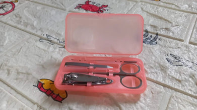 Mini Nail Clipper Set Beauty Nail Tool Set Multifunctional Beauty Set With Plastic Storage Case, (4 Pc Set) - justgrabit.in | Just Grab It