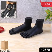 Premium Black Foot Mannequin Display Stand (1 Pair) - justgrabit.in | Just Grab It