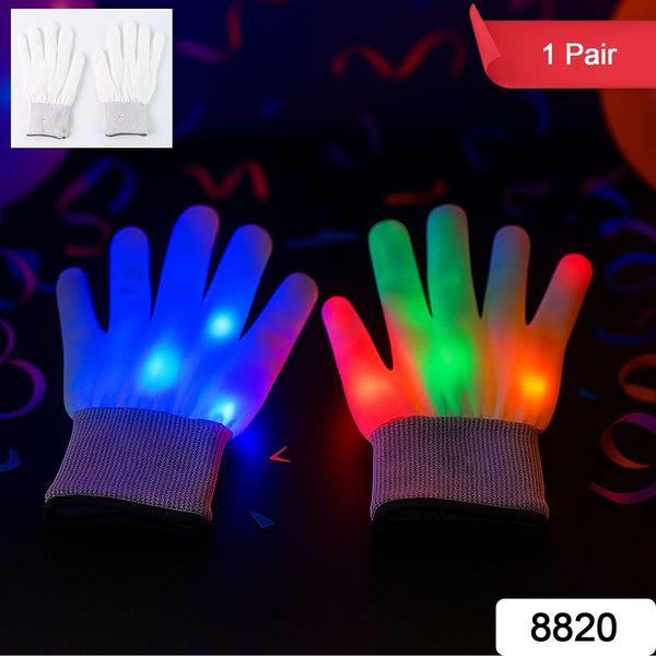 Dynamic Multi - Color Led Light - Up Glow Gloves (1 Pair) - justgrabit.in | Just Grab It