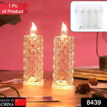 Rose Candles LED Flameless and Smokeless Decorative Acrylic Transparent Candles Led Tea Light Candle Perfect for Gifting, Home, Diwali, Christmas, Crystal Candle Lights, Diwali (1 Pc) (MOQ : - 12 pc ) - Justgrabit Inc.