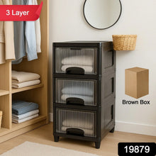 3 - Layer Plastic Storage Drawer Cabinet - justgrabit.in | Just Grab It