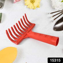 Heavy Duty Plastic Garden Hand Rake – 9 - Tooth Cultivator Tool (1 Pc) - Justgrabit Inc.