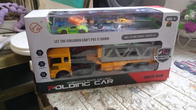 Realistic Long - Haul Toy Vehicle Transport Playset with Lights and Sound - Justgrabit Inc.